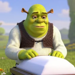 Crying Shrek in funeral