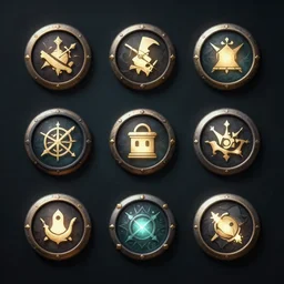 dark fantasy videogame ui button asset