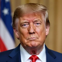 donald trump with no hair and no tan
