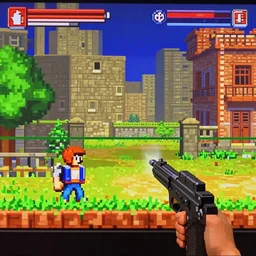 retro fps videogame screenshot