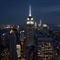 midnight view of the apocalypse from the top of the skyscraper unreal engine