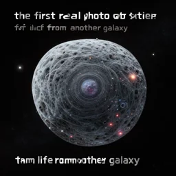 “the first real photo of alien form of life from another galaxy”