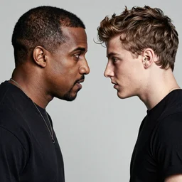 kanye west, pete davidson, face to face, fight poster