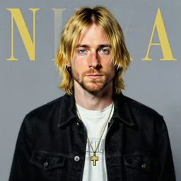 kurt cobain from nirvana painted by norman rockwell