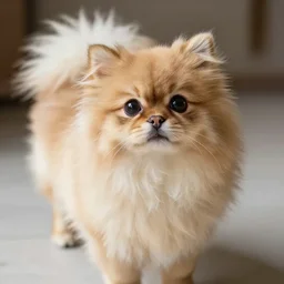 a cat pomeranian dog hybrid creature
