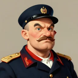 portrait of general josip broz tito as a popeye, digital art, detailed, high quality