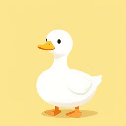 minimalistic energy pure white cute duck wallpaper, yellow background, by sargent and leyendecker and greg hildebrandt savrasov levitan polenov, studio ghibli