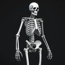 skinned skeletal creature stock photo wireframe