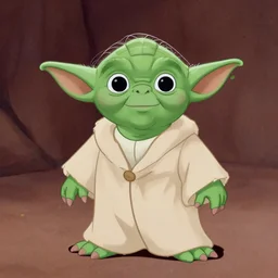 Yoda in a rubber hose style cartoon from 1932, masterpiece, classic cartoon Disney