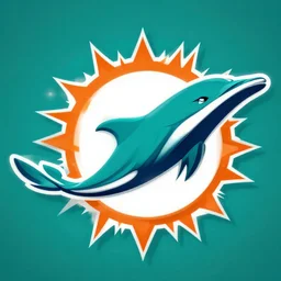 miami dolphins logo, digital art, great detail
