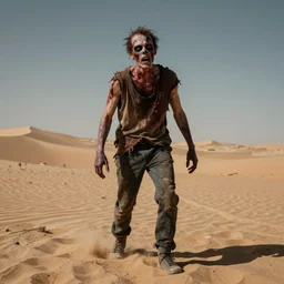 zombie in a desert, Dramatic, Fantasy