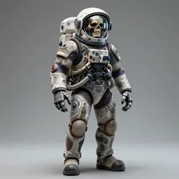 hyperrealistic portrait of a skeleton monster astronaut, full body portrait, well lit, with a venus monster astronaut intricate abstract. cyberpunk, intricate artwork, by tooth wu, wlop, beeple. octane render, in the style of jin kagetsu, james jean and wlop, highly detailed, sharp focus, intricate concept art, digital painting, ambient lighting, 4 k, artstation