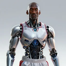 symmetry portrait of michael jordan cyberborg ultra detailed, intricate, anime, dynamic lighting, digital art, digital painting, art station, wlop, sharp focus, illustration, art by artgerm and greg rutkowski and alphonse mucha