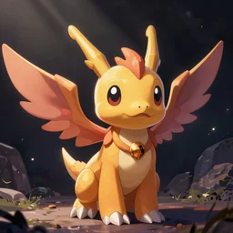 a lovecratian creature in a digimon artstyle, adorable and whimsical,, fantasy, elegant, digital painting, artstation, unreal engine, octane render, concept art, matte, sharp focus, vibrant colors, high contrast, illustration, art by james jean and justin gerard and josan gonzalez
