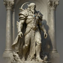 a detailed full body portrait of a guardian in stone, by greg rutkowski and justin gerard, digital art, monstrous, art nouveau, baroque style, realistic painting, very detailed, fantasy, dnd, character design, trending on artstation