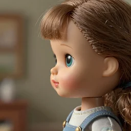 closeup profile portrait of a tin toy theresa russell as a mark ryden doll, detailed digital art, trending on artstation, depth of field, detailed and intricate environment, 8 k resolution, hyperrealistic, octane render