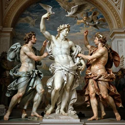abundance springing from creation dramatic, elaborate emotive Baroque and Rococo styles to emphasize beauty as a transcendental, 8k image, ultra-realistic, in the style of WLOP and Michelangelo Bounaroti