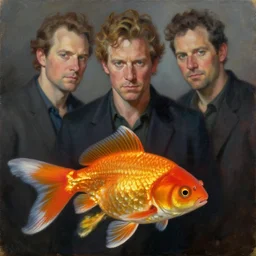 goldfish, bruce pennington, donato giancola, larry elmore, oil on canvas, masterpiece, trending on artstation, featured on pixiv, cinematic composition, dramatic pose, beautiful lighting, sharp, details, hyper - detailed, hd, hdr, 4 k, 8 k