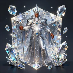 symmetric!! wizard god of technology, brown skin handsome powerful wizard, highly detailed crystal and gemstone relics, solid cube of light, hard edges, artstation, sharp focus, illustration, 8 k highly detailed