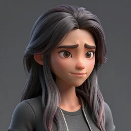 digital art of a woman struggling to smile, 3d render, intricate detail