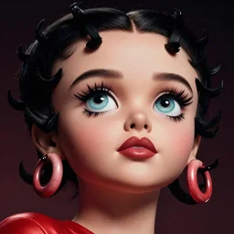 an epic dramatic portrait of selena gomez as betty boop thoris, very low angle, detailed face, epic art, trending on artstation, deviantart, high detail, high definiton, ultra realistic, hyper realistic, photo realistic, 4 k uhd