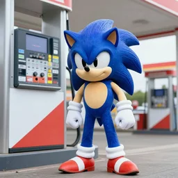 breathtaking photo realistic photo of cm punk cosplaying as sonic the hedgehog outside a gas station, depressing, saturated colors, digital art, catalogue raisonne, autodesk maya, cinema 4 d, hyperrealism, ultra detailed, hyper luxurious, by jarid mayo