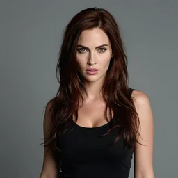 portrait of megan fox as claire redfield, by charlotte grimm, studio light, detailed face, canon eos c 3 0 0, ƒ 1. 8, 3 5 mm, 8 k, medium - format print, half body shot