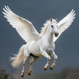 a winged appaloosa horse is hovering in the sky by flapping its wings. the wings are luminescent white, very very smooth, very very large and unfurled. professional high quality digital art, dof, bokeh