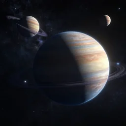 photorealistic space scene with stars and planets : 8k : : hyperrealism : : hyperrealistic : : unreal engine render : : highly detailed : : ultra-realistic : : octane render
