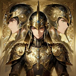 symmetry!!!!!! beautiful anime soldier close portrait, sci - fi, insectoid, wearing ornate helmet, ultra detailed, elegant, intricate, anime, dynamic lighting, digital art, digital painting, artstation, wlop, sharp focus, illustration, art by artgerm and greg rutkowski and alphonse mucha, 8 k