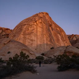 photo of vasquez rocks at dusk,
