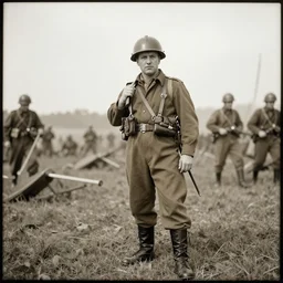 a rare 1 9 4 4 photograph of mcride on the battlefield