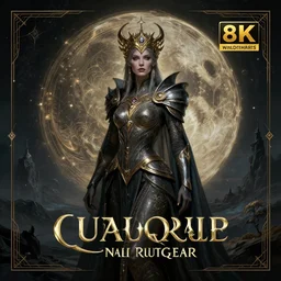 lunar queen, fine art, awesome fantasy book cover on pinterest, award winning, dark fantasy landscape, fantasy magic, intricate, elegant, sharp focus, cinematic lighting, highly detailed, digital painting, concept art, art by wlop and artgerm and greg rutkowski, masterpiece, trending on artstation, 8 k