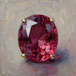 a ruby, intricate oil painting, trending on artstation
