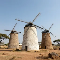 3 d art of a flour mill in africa