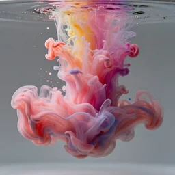the paint spreads out like silk in water, dream, unreal 5, trending on artstation
