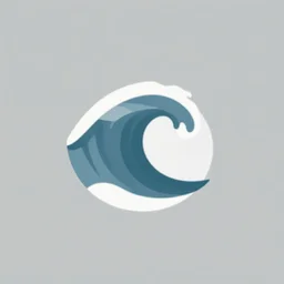 minimalist logo icon for a wave, victo ngai, kilian eng, lois van baarle