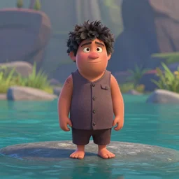 mister gone meets the river people, a still from the pixar movie, 3 d, animated, pixar