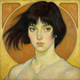 portrait masterpiece painting of korra in the style of ilya kuvshinov, ilya kuvshinov, ilya - kuvshinov!!!!!!!!!!!! and artgerm ( ( ( ( ( alphonse mucha ) ) ) ) )