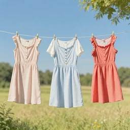 summer dresses drying in the sun, created by Mark Keathley