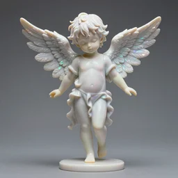 james jean, wlop, ilya kuvshinov isolated vinyl figure angel boy, expert figure photography, dynamic pose, interesting color palette material effects, glitter accents on figure, anime stylized, accurate proportions artgerm realism, high delicate defined details, holographic undertones, ethereal lighting, editorial awarded