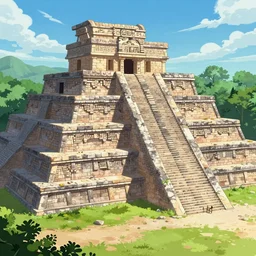 A beautiful ultradetailed anime illustration of a ancient Palenque, mayan city by beeple, 2D Game Background, Side Scrolling, Seamless, Parallax by makoto shinkai, and thomas kinkade, anime art wallpaper 4k, trending on artstation