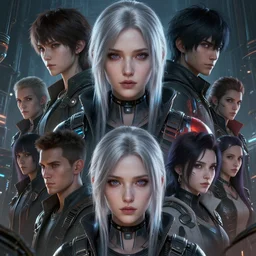 symmetry! a detailed close up portrait of a young cyberpunk woman with silver hair, unreal engine, fantasy art by greg rutkowski, loish, rhads, ferdinand knab, makoto shinkai and lois van baarle, ilya kuvshinov, rossdraws, tom bagshaw, caustic lighting, detailed and intricate environment