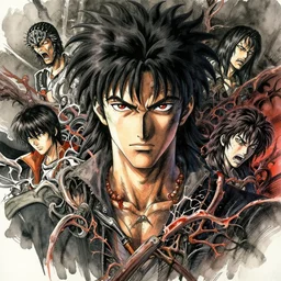 portrait, The embodiment of chaos, watercolor, dramatic lighting, cinematic, establishing shot, extremely high detail, foto realistic, cinematic lighting, pen and ink, intricate line drawings, by Yoshitaka Amano, Ruan Jia, Kentaro Miura, Artgerm, post processed, concept art, artstation, matte painting, style by eddie mendoza, raphael lacoste, alex ross