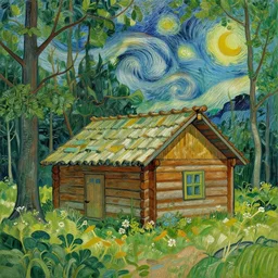 [ a log cabin in the forest ] [ van gogh ] [ barlowe ]