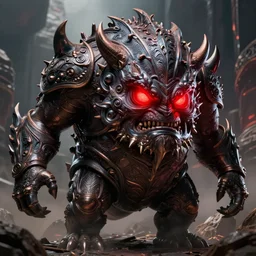 the world destroyer big chungus, evil, glowing red eyes, hyper realistic, fantasy art, in the style of chris foss and alan lee, intricate, hyper detailed, smooth