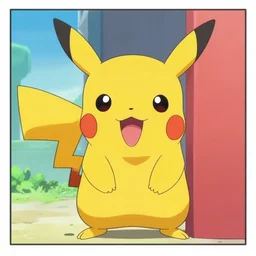 a pokemon pikachu doing the peek - a - boo kids game, in pokemon comic