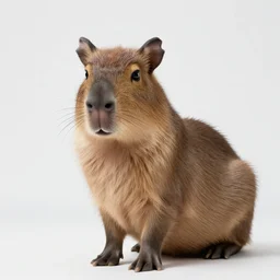 a feline cat - capybara - hybrid, animal photography
