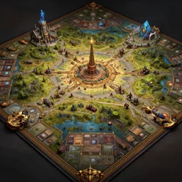tabletop game board, highly detailed, illustration, fantasy art, in the style of greg rutkowski, epic, fantasy, intricate, hyper detailed, artstation, concept art, smooth, sharp focus, ray tracing