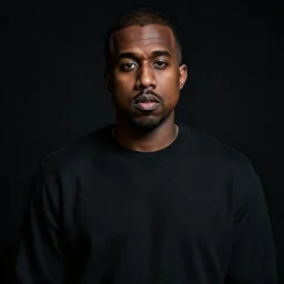 a ( ( ( ( ( ( ( ( ( chiaroscuro lighting portrait ) ) ) ) ) ) ) ) ) ) of kanye west ( ( ( ( ( ( ( ( ( dressed as rick owens ) ) ) ) ) ) ) ) ), black background, portrait by julia margaret cameron, shallow depth of field, 8 0 mm, f 1. 8